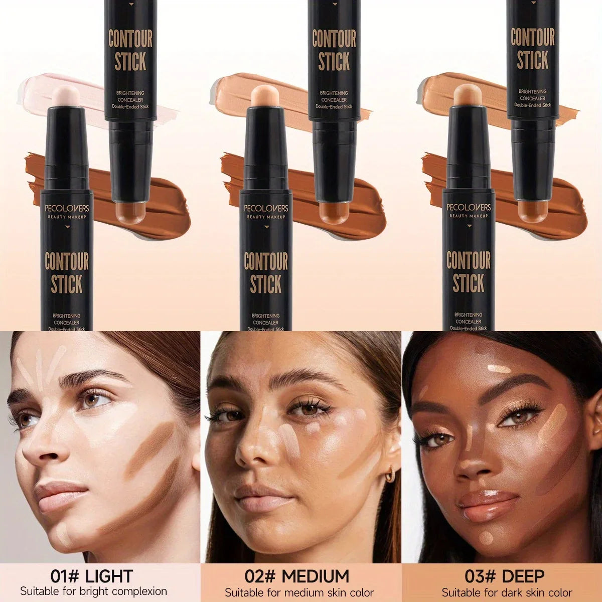 Highlight Pen Double Head Waterproof Contour Concealer Stick